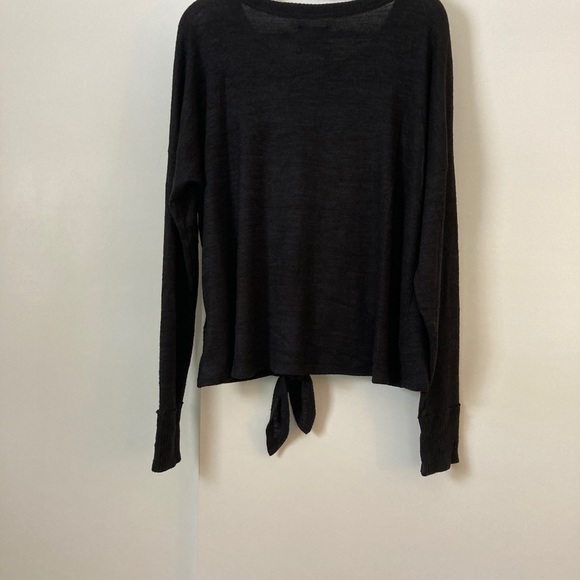 A&F black and blue sweater w tie knot in the front. Soft AF Cozy - Picture 2 of 7